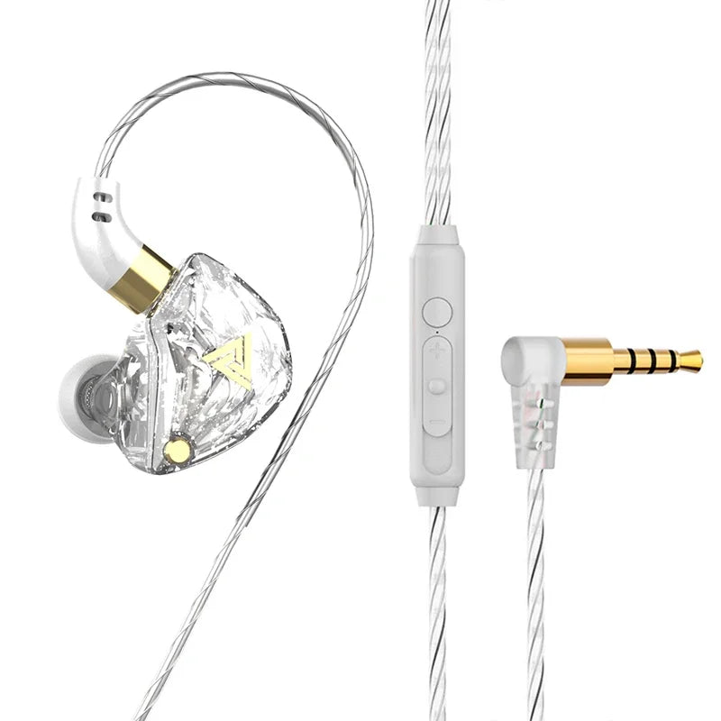 QKZ AK3 FiLe Wired Earphones – HiFi In-Ear Headphones with Microphone