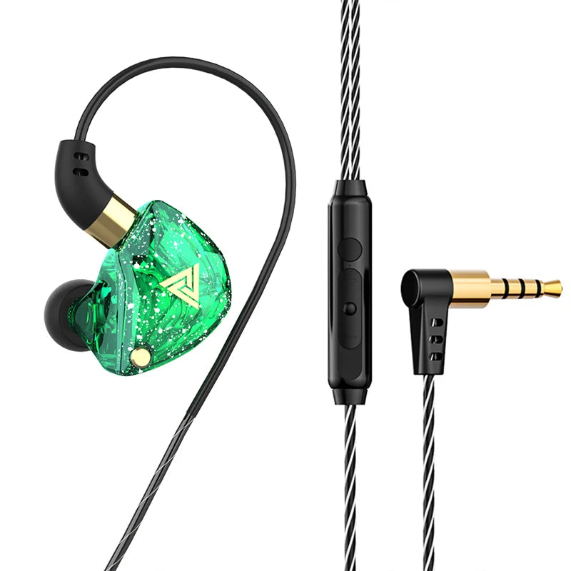 QKZ AK3 FiLe Wired Earphones – In-Ear HiFi Headphones with Microphone