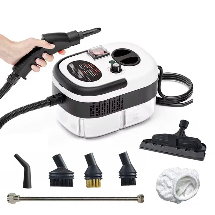 Portable Handheld Steam Cleaner High Temperature Pressurized Steam Cleaning Machine With Brush Heads For Kitchen Car
