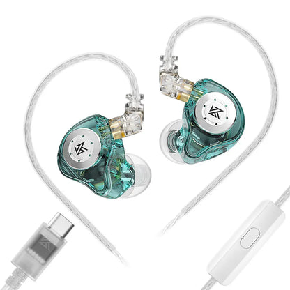 KZ EDX Pro Wired Earphones – In-Ear Monitor Headphones with Dynamic Driver & Microphone